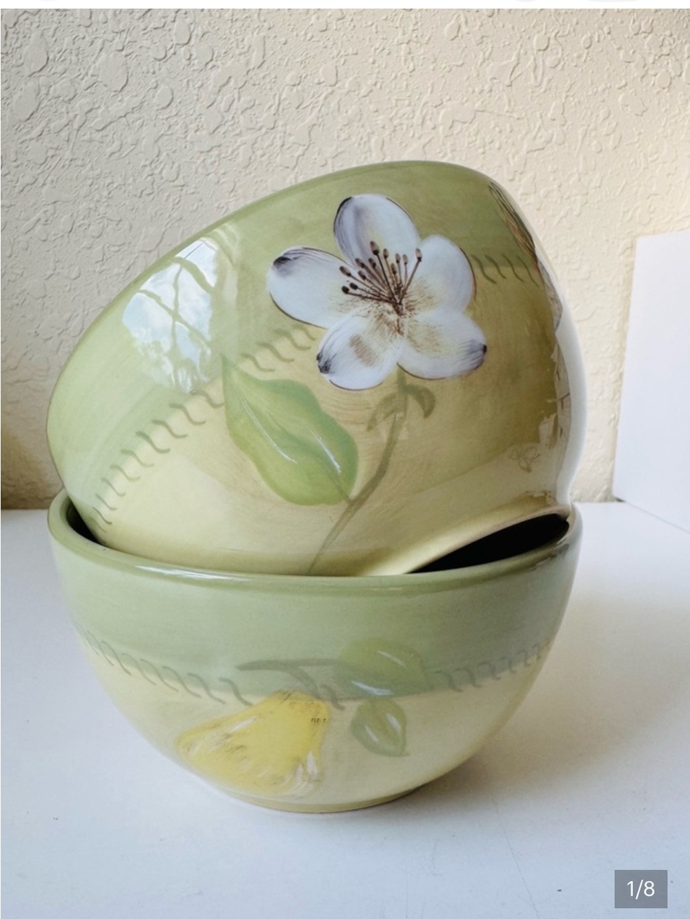 Pfaltzgraff Aurora Rare Ceramic Soup/Cereal Bowls, Set of Two (#4) 🦋